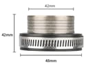 Flange / air filter adapter 48mm / 42mm