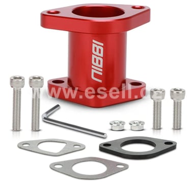 Flange / adapter of carburetor 48mm / 42mm red Nibbi racing