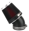 Air filter 42mm molate bent NIBBI racing - chrome